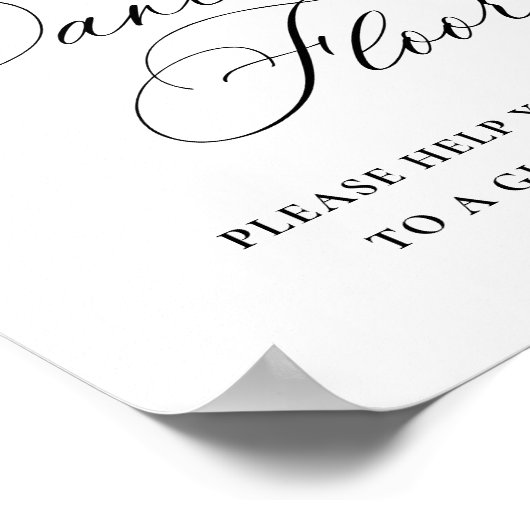 Elegante Eenvoudige Minimalistische Dans Fee Weddi Poster (Hoek)