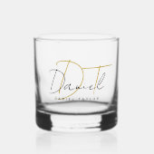 Elegante eenvoudige minimalistische gepersonalisee whisky glas (Voorkant)