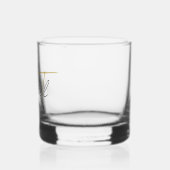 Elegante eenvoudige minimalistische gepersonalisee whisky glas (Links)