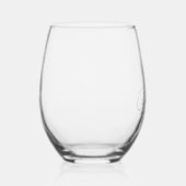 Elegante eenvoudige minimalistische gepersonalisee wijnglas zonder voet (Rechts)