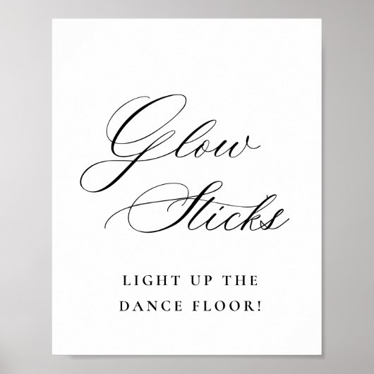 Elegante Eenvoudige Minimalistische Glow Sticks Tr Poster (Voorkant)