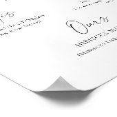 Elegante eenvoudige minimalistische handtekening D Poster (Hoek)