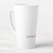 Elegante eenvoudige minimalistische Jouw naam Latte Mok (Linkerhoek)