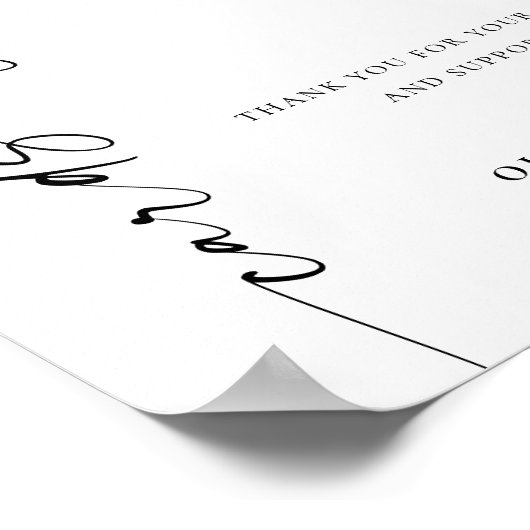 Elegante eenvoudige minimalistische Kaarten en ges Poster (Hoek)