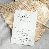 Elegante eenvoudige minimalistische kalligrafie Ma RSVP Kaartje