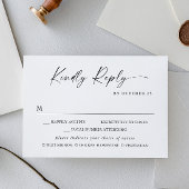 Elegante eenvoudige minimalistische kalligrafie Ma RSVP Kaartje