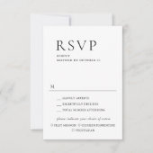 Elegante eenvoudige minimalistische kalligrafie Ma RSVP Kaartje (Voorkant)
