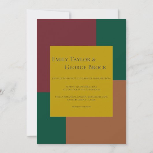 Elegante Eenvoudige Minimalistische Kleurrijke Mod Kaart (Voorkant)