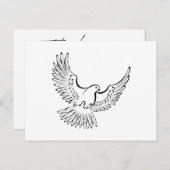 Elegante eenvoudige minimalistische Memorial Kaart (Voorkant / Achterkant)