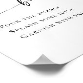 Elegante eenvoudige minimalistische Mimosa Bar bru Poster (Hoek)