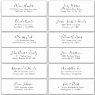 Elegante eenvoudige minimalistische moderne adresl sticker