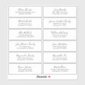 Elegante eenvoudige minimalistische moderne adresl sticker (Vel)