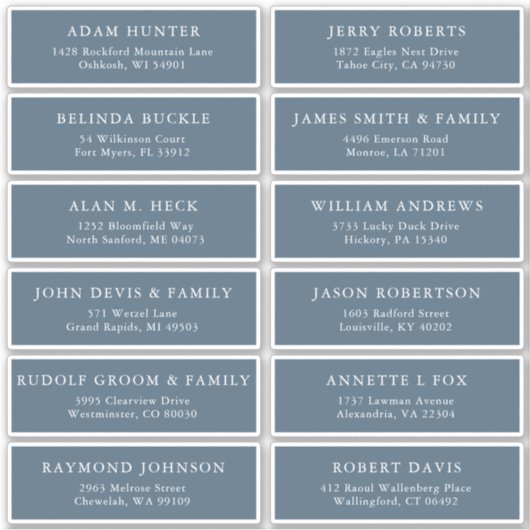 Elegante eenvoudige minimalistische moderne adresl sticker (Voorkant)