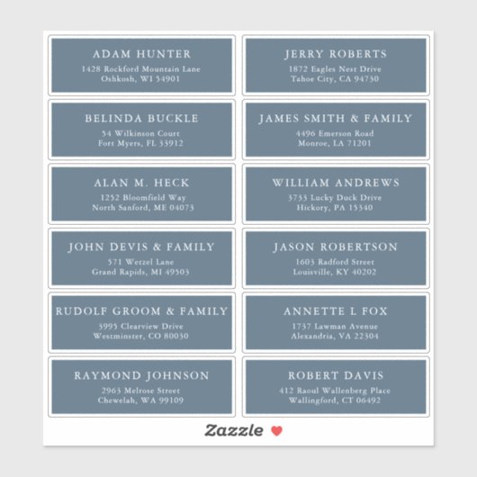 Elegante eenvoudige minimalistische moderne adresl sticker (Vel)