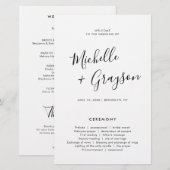 Elegante eenvoudige minimalistische moderne bruilo (Voorkant / Achterkant)