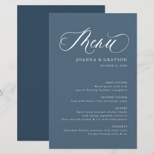 Elegante eenvoudige minimalistische moderne bruilo (Voorkant / Achterkant)