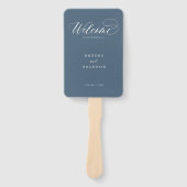 Elegante eenvoudige minimalistische moderne bruilo handwaaier (Voorkant)