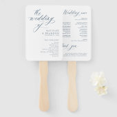 Elegante eenvoudige minimalistische moderne bruilo handwaaier (Voorkant en achterkant)