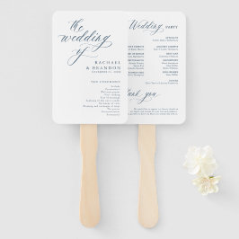 Elegante eenvoudige minimalistische moderne bruilo handwaaier