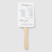 Elegante eenvoudige minimalistische moderne bruilo handwaaier (Achterkant)