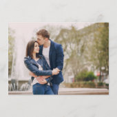 Elegante eenvoudige minimalistische moderne bruilo informatiekaartje (Achterkant)