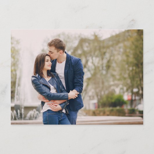 Elegante eenvoudige minimalistische moderne bruilo informatiekaartje (Achterkant)