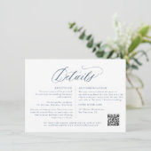 Elegante eenvoudige minimalistische moderne bruilo informatiekaartje (Staand voorkant)