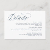Elegante eenvoudige minimalistische moderne bruilo informatiekaartje (Voorkant)
