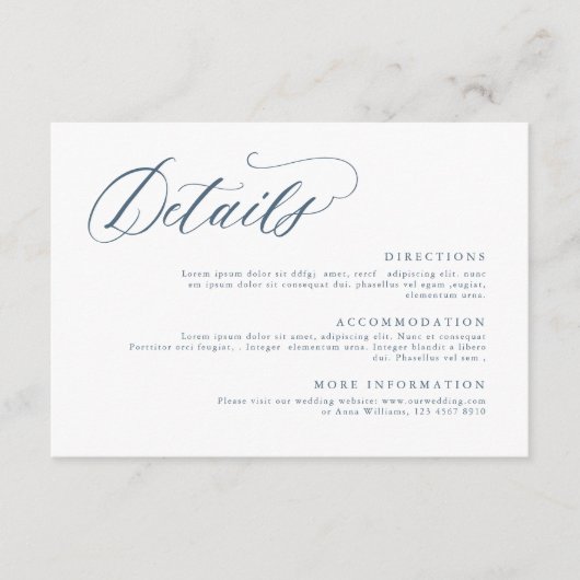 Elegante eenvoudige minimalistische moderne bruilo informatiekaartje (Voorkant)