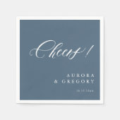 Elegante eenvoudige minimalistische moderne bruilo servet (Voorkant)