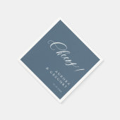 Elegante eenvoudige minimalistische moderne bruilo servet (Hoek)