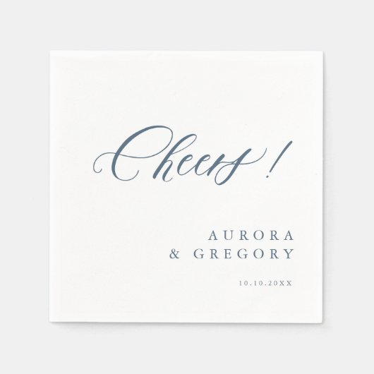 Elegante eenvoudige minimalistische moderne bruilo servet (Voorkant)