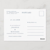Elegante eenvoudige minimalistische moderne save t briefkaart (Achterkant)