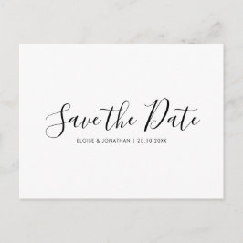 Elegante eenvoudige minimalistische moderne save t briefkaart
