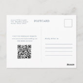 Elegante eenvoudige minimalistische moderne save t briefkaart (Achterkant)