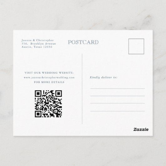 Elegante eenvoudige minimalistische moderne save t briefkaart (Achterkant)