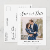 Elegante eenvoudige minimalistische moderne save t briefkaart (Voorkant / Achterkant)