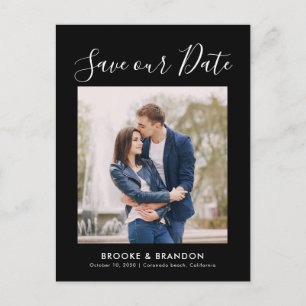 Elegante eenvoudige minimalistische moderne save t briefkaart