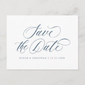 Elegante eenvoudige minimalistische moderne save t briefkaart (Voorkant)