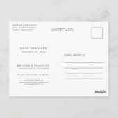 Elegante eenvoudige minimalistische moderne save t briefkaart (Achterkant)