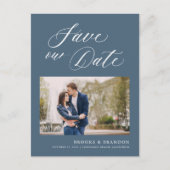 Elegante eenvoudige minimalistische moderne save t briefkaart (Voorkant)