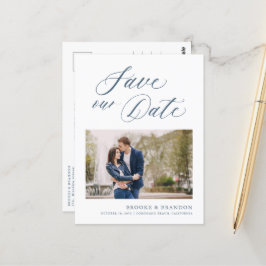 Elegante eenvoudige minimalistische moderne save t briefkaart