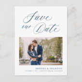 Elegante eenvoudige minimalistische moderne save t briefkaart (Voorkant)