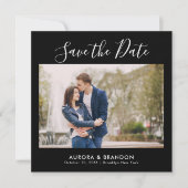 Elegante eenvoudige minimalistische moderne trouwf save the date (Voorkant)