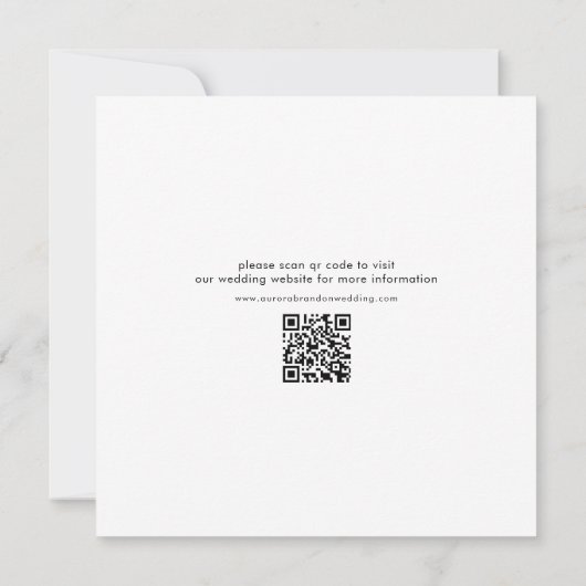 Elegante eenvoudige minimalistische moderne trouwf save the date (Achterkant)