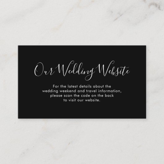 Elegante eenvoudige minimalistische moderne websit informatiekaartje (Voorkant)