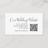 Elegante eenvoudige minimalistische moderne websit informatiekaartje (Achterkant)