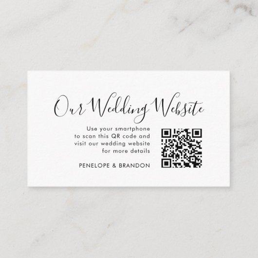 Elegante eenvoudige minimalistische moderne websit informatiekaartje (Achterkant)