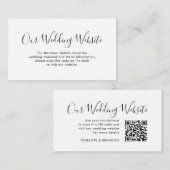 Elegante eenvoudige minimalistische moderne websit informatiekaartje (Voorkant / Achterkant)