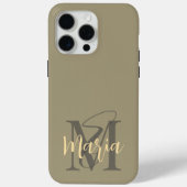 Elegante eenvoudige minimalistische pastel initial Case-Mate iPhone case (Achterkant)